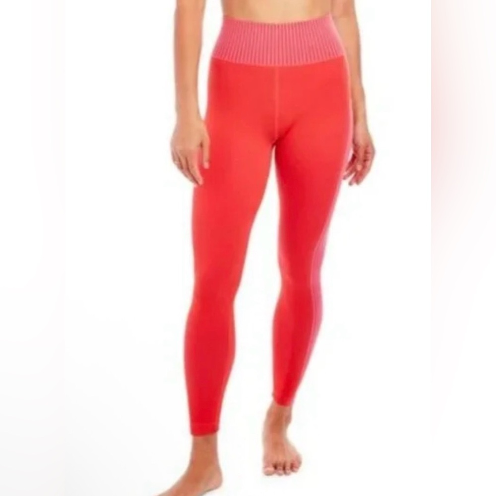 NEW Sage Collective Embolden seamless leggings red pink small high waisted 7/8‎